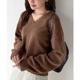 ふわっと軽やか◎メランジ調Vネックニットプルオーバー（長袖） | Classical Elf  | 詳細画像29 