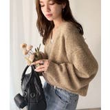 ふわっと軽やか◎メランジ調Vネックニットプルオーバー（長袖） | Classical Elf  | 詳細画像32 