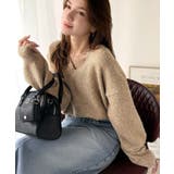 ふわっと軽やか◎メランジ調Vネックニットプルオーバー（長袖） | Classical Elf  | 詳細画像33 