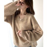 ふわっと軽やか◎メランジ調Vネックニットプルオーバー（長袖） | Classical Elf  | 詳細画像35 