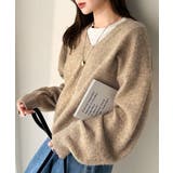 ふわっと軽やか◎メランジ調Vネックニットプルオーバー（長袖） | Classical Elf  | 詳細画像39 