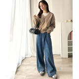 ふわっと軽やか◎メランジ調Vネックニットプルオーバー（長袖） | Classical Elf  | 詳細画像41 