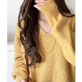 ふわっと軽やか◎メランジ調Vネックニットプルオーバー（長袖） | Classical Elf  | 詳細画像44 