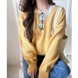 ふわっと軽やか◎メランジ調Vネックニットプルオーバー（長袖） | Classical Elf  | 詳細画像46 