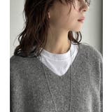 ふわっと軽やか◎メランジ調Vネックニットプルオーバー（長袖） | Classical Elf  | 詳細画像50 