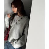 ふんわり＆もっちりな肌ざわり。襟付きラグランスリーブニットプルオーバー（長袖） | Classical Elf  | 詳細画像11 