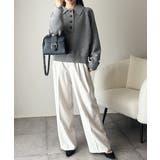 ふんわり＆もっちりな肌ざわり。襟付きラグランスリーブニットプルオーバー（長袖） | Classical Elf  | 詳細画像21 