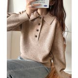 ふんわり＆もっちりな肌ざわり。襟付きラグランスリーブニットプルオーバー（長袖） | Classical Elf  | 詳細画像26 