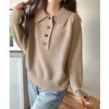 ふんわり＆もっちりな肌ざわり。襟付きラグランスリーブニットプルオーバー（長袖） | Classical Elf  | 詳細画像27 