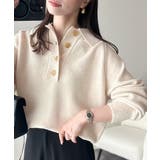 ふんわり＆もっちりな肌ざわり。襟付きラグランスリーブニットプルオーバー（長袖） | Classical Elf  | 詳細画像1 