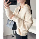 ふんわり＆もっちりな肌ざわり。襟付きラグランスリーブニットプルオーバー（長袖） | Classical Elf  | 詳細画像2 