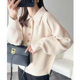 ふんわり＆もっちりな肌ざわり。襟付きラグランスリーブニットプルオーバー（長袖） | Classical Elf  | 詳細画像4 