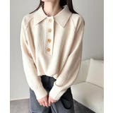 ふんわり＆もっちりな肌ざわり。襟付きラグランスリーブニットプルオーバー（長袖） | Classical Elf  | 詳細画像5 