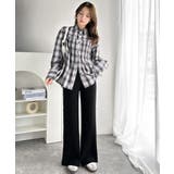 個性と美シルエットの共演。サイドホックデザインリブニットパンツ | Classical Elf | 詳細画像3