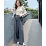 首元の抜けで細見え。インナーにも使える万能トップス♪配色ラインデザイン衿付きリブ… | Classical Elf  | 詳細画像10 