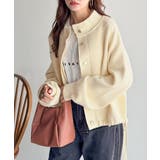 シンプルで洗練されたデザインが魅力！サイドドロスト比翼ニットブルゾン | Classical Elf  | 詳細画像8 