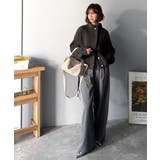 シンプルで洗練されたデザインが魅力！サイドドロスト比翼ニットブルゾン | Classical Elf  | 詳細画像26 