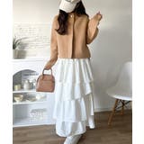 シンプルで洗練されたデザインが魅力！サイドドロスト比翼ニットブルゾン | Classical Elf  | 詳細画像31 