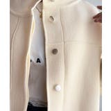 シンプルで洗練されたデザインが魅力！サイドドロスト比翼ニットブルゾン | Classical Elf  | 詳細画像37 