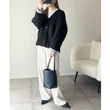 袖先から薫る。こなれ感たっぷりのこっくり配色。Wフェイス裏配色Vネックカーディガ… | Classical Elf  | 詳細画像10 