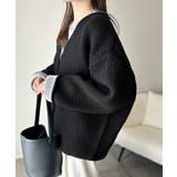 袖先から薫る。こなれ感たっぷりのこっくり配色。Wフェイス裏配色Vネックカーディガ… | Classical Elf  | 詳細画像11 