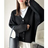 袖先から薫る。こなれ感たっぷりのこっくり配色。Wフェイス裏配色Vネックカーディガ… | Classical Elf  | 詳細画像15 