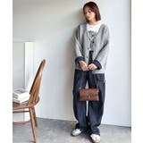 袖先から薫る。こなれ感たっぷりのこっくり配色。Wフェイス裏配色Vネックカーディガ… | Classical Elf  | 詳細画像18 