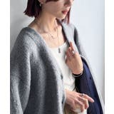 袖先から薫る。こなれ感たっぷりのこっくり配色。Wフェイス裏配色Vネックカーディガ… | Classical Elf  | 詳細画像20 