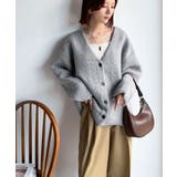 袖先から薫る。こなれ感たっぷりのこっくり配色。Wフェイス裏配色Vネックカーディガ… | Classical Elf  | 詳細画像24 