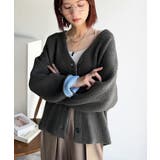 袖先から薫る。こなれ感たっぷりのこっくり配色。Wフェイス裏配色Vネックカーディガ… | Classical Elf  | 詳細画像28 