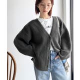 袖先から薫る。こなれ感たっぷりのこっくり配色。Wフェイス裏配色Vネックカーディガ… | Classical Elf  | 詳細画像30 