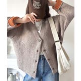 袖先から薫る。こなれ感たっぷりのこっくり配色。Wフェイス裏配色Vネックカーディガ… | Classical Elf  | 詳細画像36 