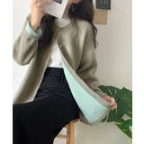 絶妙な配色がお洒落心をくすぐる!ダブルフェイスフェザーカーディガン | Classical Elf | 詳細画像19