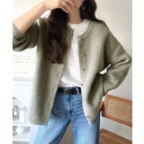 絶妙な配色がお洒落心をくすぐる!ダブルフェイスフェザーカーディガン | Classical Elf | 詳細画像21