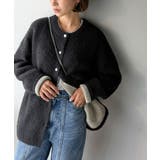 絶妙な配色がお洒落心をくすぐる!ダブルフェイスフェザーカーディガン | Classical Elf | 詳細画像3