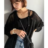 ブラック | ふんわり×ゆるっと。前後２way針抜きリブ編みカーディガン（長袖） | Classical Elf 