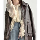 ふんわり×ゆるっと。前後２way針抜きリブ編みカーディガン（長袖） | Classical Elf  | 詳細画像5 