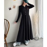 一枚で上品なラク可愛いが完成！ウエストリボンニットワンピース（ロング丈） | Classical Elf  | 詳細画像9 