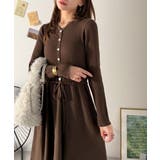 一枚で上品なラク可愛いが完成！ウエストリボンニットワンピース（ロング丈） | Classical Elf  | 詳細画像10 