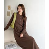 一枚で上品なラク可愛いが完成！ウエストリボンニットワンピース（ロング丈） | Classical Elf  | 詳細画像13 