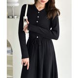 一枚で上品なラク可愛いが完成！ウエストリボンニットワンピース（ロング丈） | Classical Elf  | 詳細画像1 