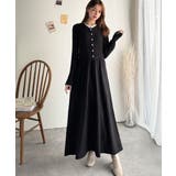 一枚で上品なラク可愛いが完成！ウエストリボンニットワンピース（ロング丈） | Classical Elf  | 詳細画像2 