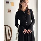 一枚で上品なラク可愛いが完成！ウエストリボンニットワンピース（ロング丈） | Classical Elf  | 詳細画像3 