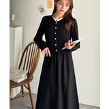 一枚で上品なラク可愛いが完成！ウエストリボンニットワンピース（ロング丈） | Classical Elf  | 詳細画像4 