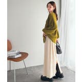 微光沢素材が叶える大人の余裕。ウエスト2wayふんわり楊柳プリーツスカート(ロン… | Classical Elf | 詳細画像7