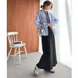 微光沢素材が叶える大人の余裕。ウエスト2wayふんわり楊柳プリーツスカート(ロン… | Classical Elf | 詳細画像10