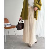 微光沢素材が叶える大人の余裕。ウエスト2wayふんわり楊柳プリーツスカート(ロン… | Classical Elf | 詳細画像5