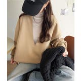 暖かさもこなれ感も、一枚で“洒落見え”。深Vネック裏起毛プルオーバー（長袖） | Classical Elf  | 詳細画像22 