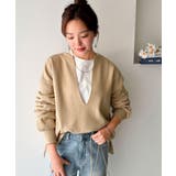 暖かさもこなれ感も、一枚で“洒落見え”。深Vネック裏起毛プルオーバー（長袖） | Classical Elf  | 詳細画像26 