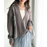 暖かさもこなれ感も、一枚で“洒落見え”。深Vネック裏起毛プルオーバー（長袖） | Classical Elf  | 詳細画像36 